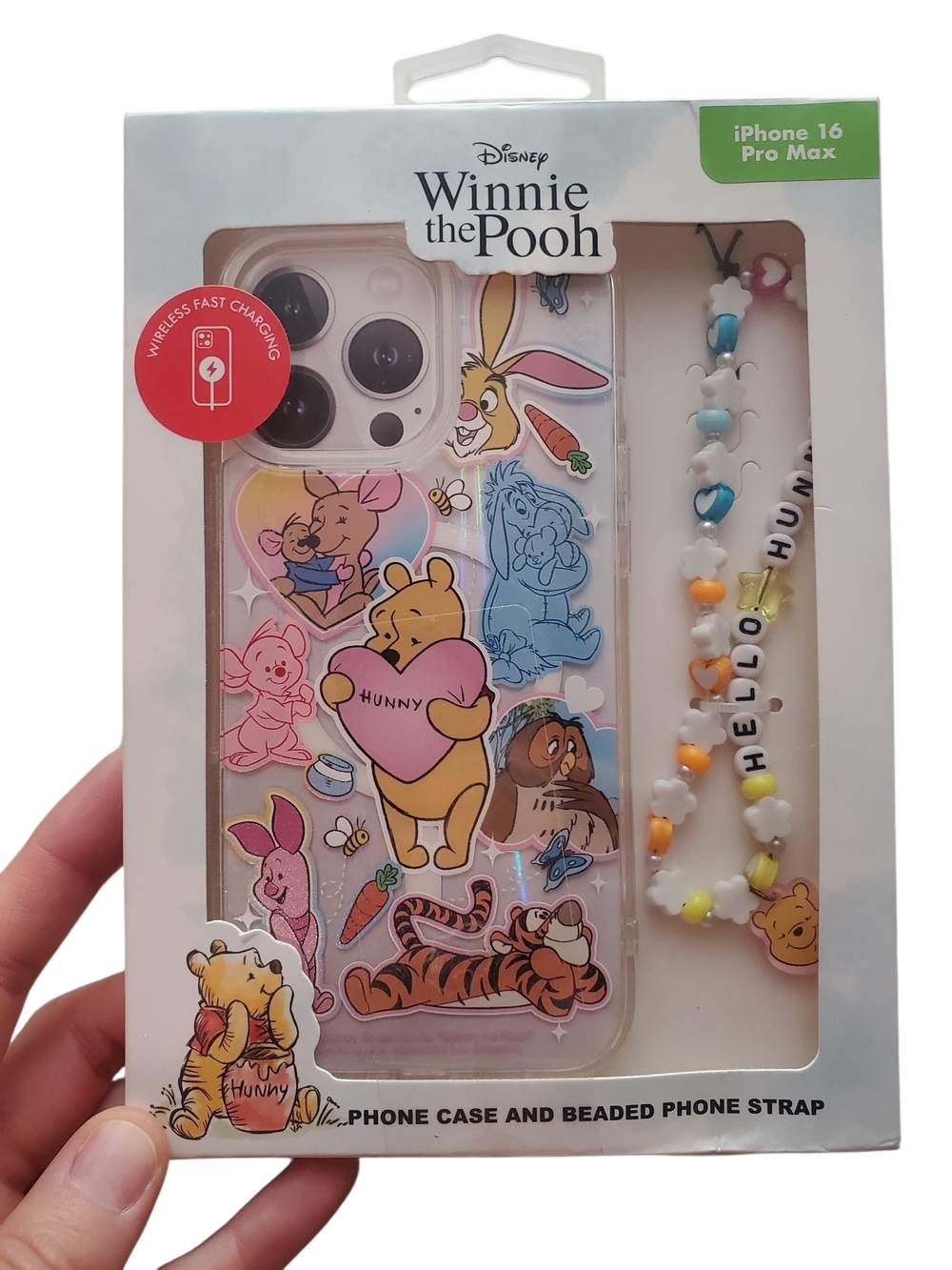Disney Winnie The Pooh Phone Case + Beaded Strap | iPhone 16 Pro Max